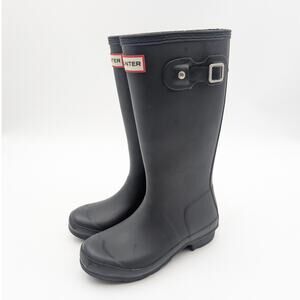 Hunter Original Kids Wellington Boots Closed Toe Waterproof Size USB1/G2 EU32